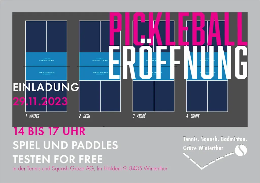 Ouverture des courts de pickleball Grüze Winterthur