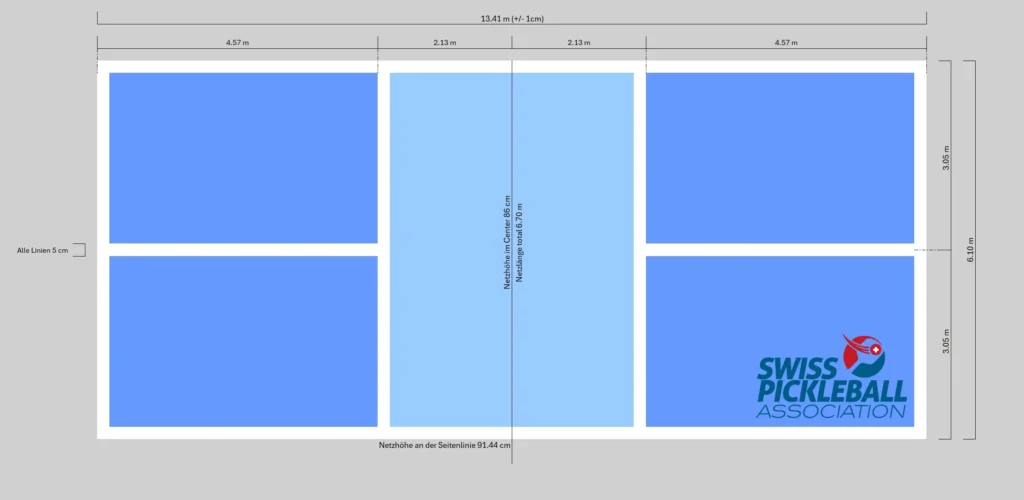Offizielle Pickleball Feldgrösse - Definition Pickleball Platz